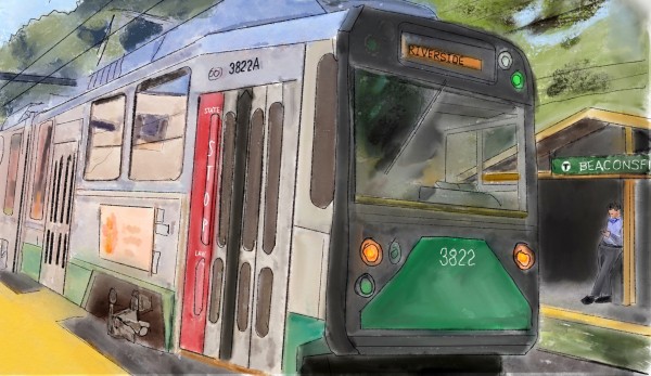 MBTA Green Line Trolly by Harry Forsdick